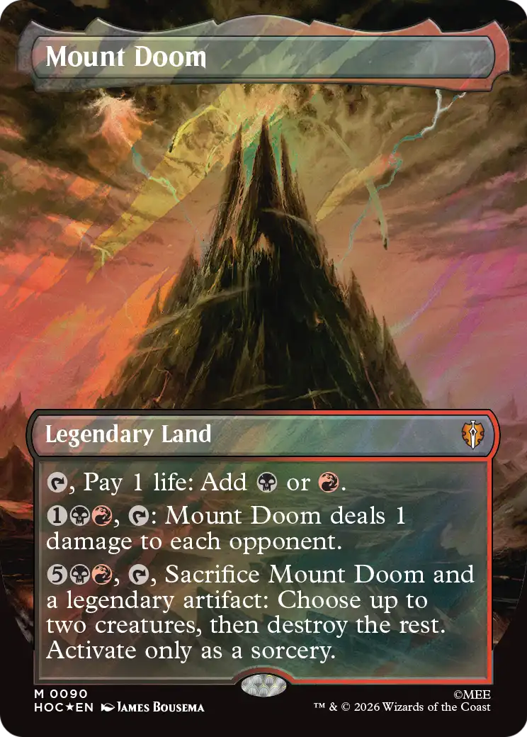 Mount Doom (Borderless) (Surge Foil) [The Hobbit: Eternal-Legal] | Jack's On Queen