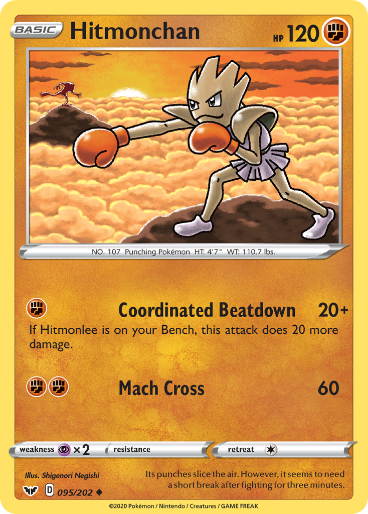 Hitmonchan (095/202) [Sword & Shield: Base Set] | Jack's On Queen