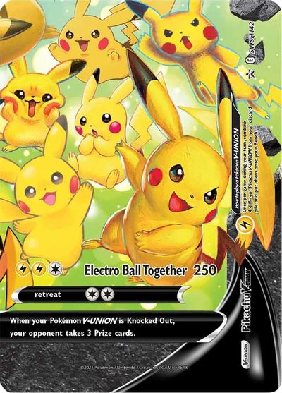 Pikachu V-UNION (SWSH142) (Celebrations) [Sword & Shield: Black Star Promos] | Jack's On Queen