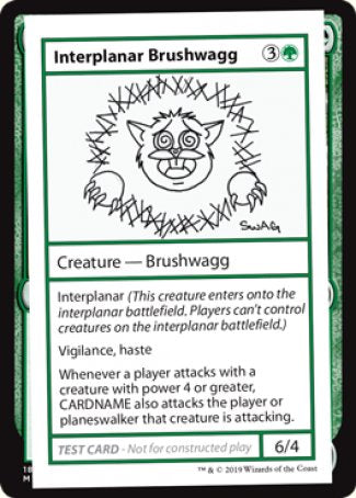 Interplanar Brushwagg (2021 Edition) [Mystery Booster Playtest Cards] | Jack's On Queen