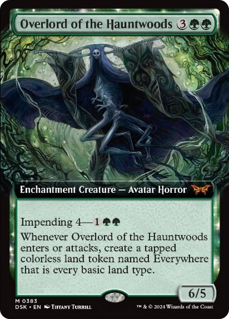 Overlord of the Hauntwoods (Extended Art) [Duskmourn: House of Horror] | Jack's On Queen