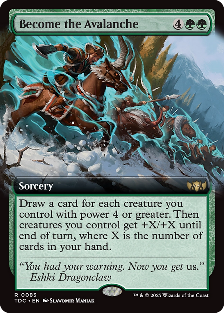 Become the Avalanche (Extended Art) [Tarkir: Dragonstorm Commander] | Jack's On Queen