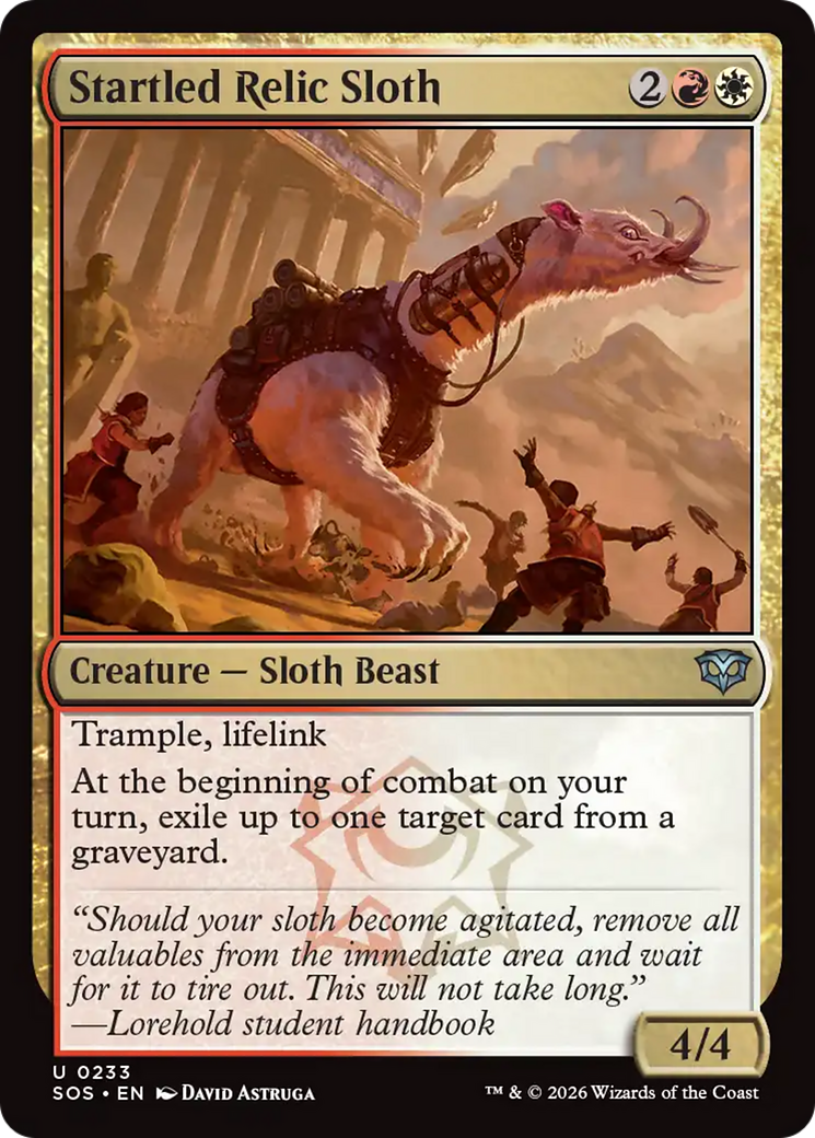 Startled Relic Sloth [Secrets of Strixhaven] | Jack's On Queen