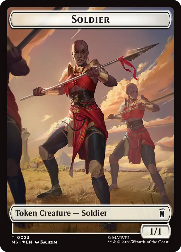 Copy // Soldier Double-Sided Token (Surge Foil) [Marvel Super Heroes Commander Tokens] | Jack's On Queen
