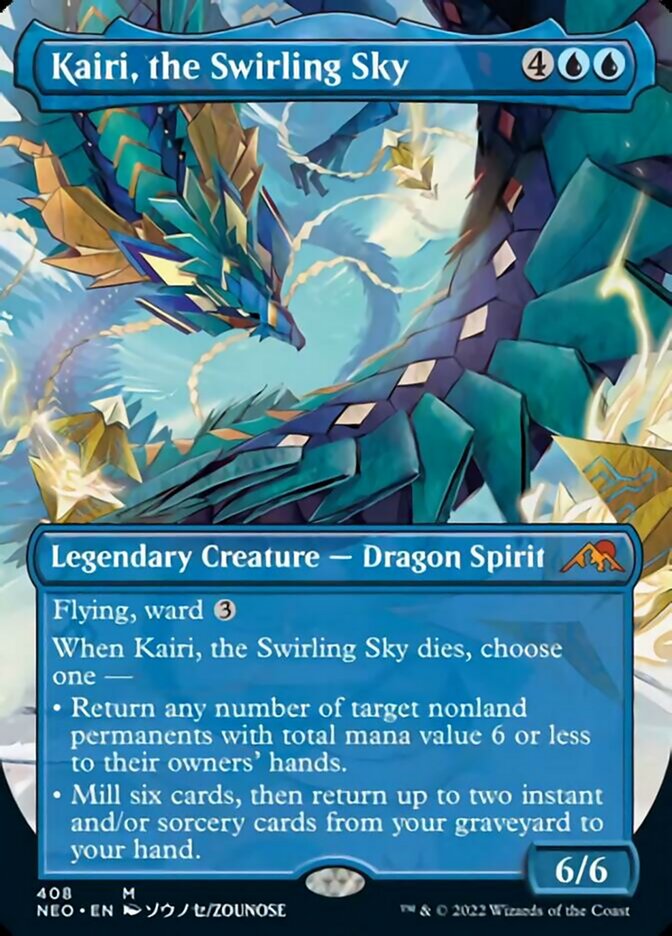 Kairi, the Swirling Sky (Borderless Alternate Art) [Kamigawa: Neon Dynasty] | Jack's On Queen