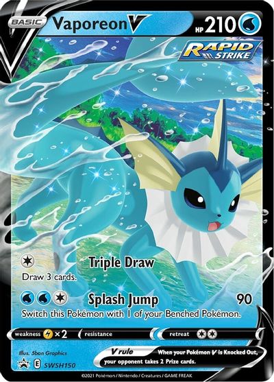 Vaporeon V (SWSH150) [Sword & Shield: Black Star Promos] | Jack's On Queen