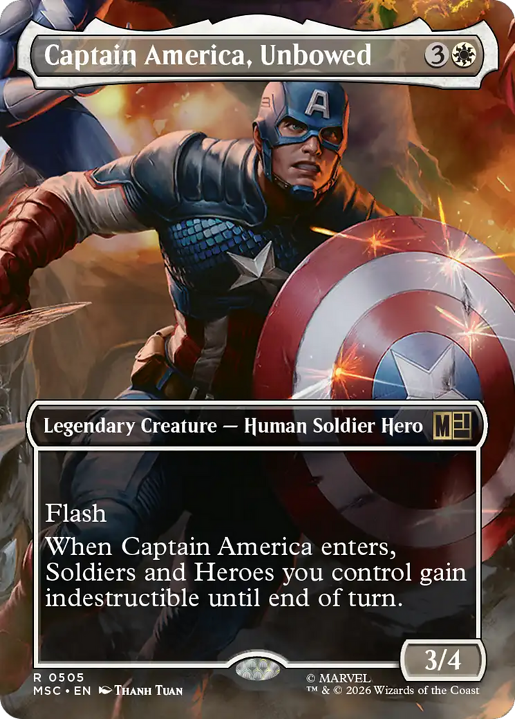 Captain America, Unbowed (Borderless) [Marvel Super Heroes Commander] | Jack's On Queen