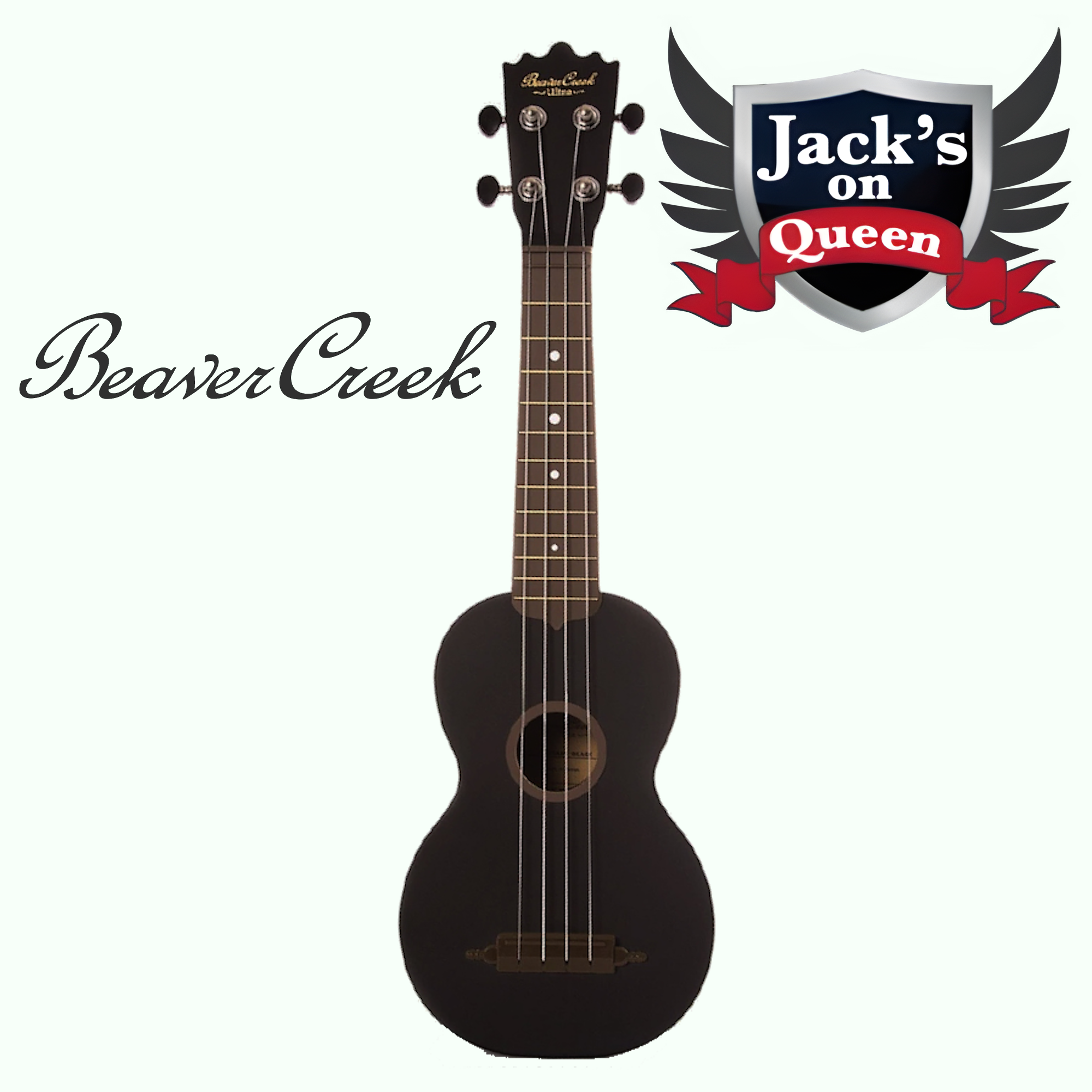 Beaver Creek BCABS Ulina Soprano Ukulele + Bag - Black | Jack's On Queen