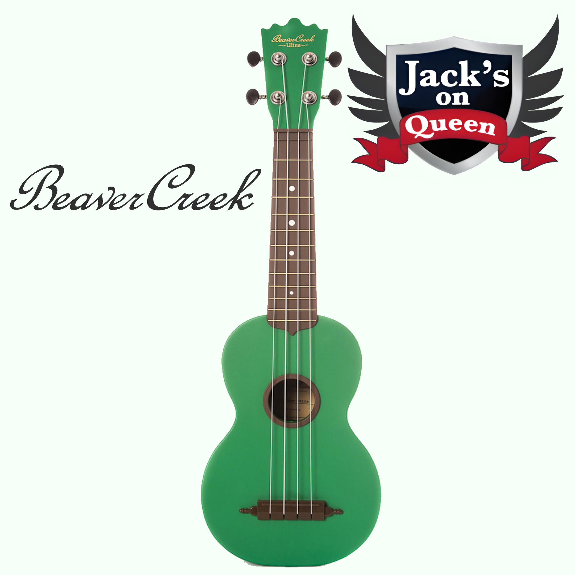 Beaver Creek BCABS Ulina Soprano Ukulele + Bag - Green | Jack's On Queen