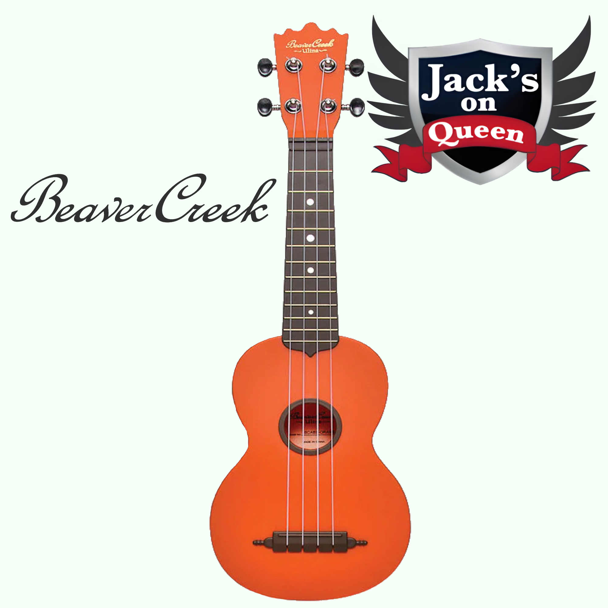 Beaver Creek BCABS Ulina Soprano Ukulele + Bag - Orange | Jack's On Queen