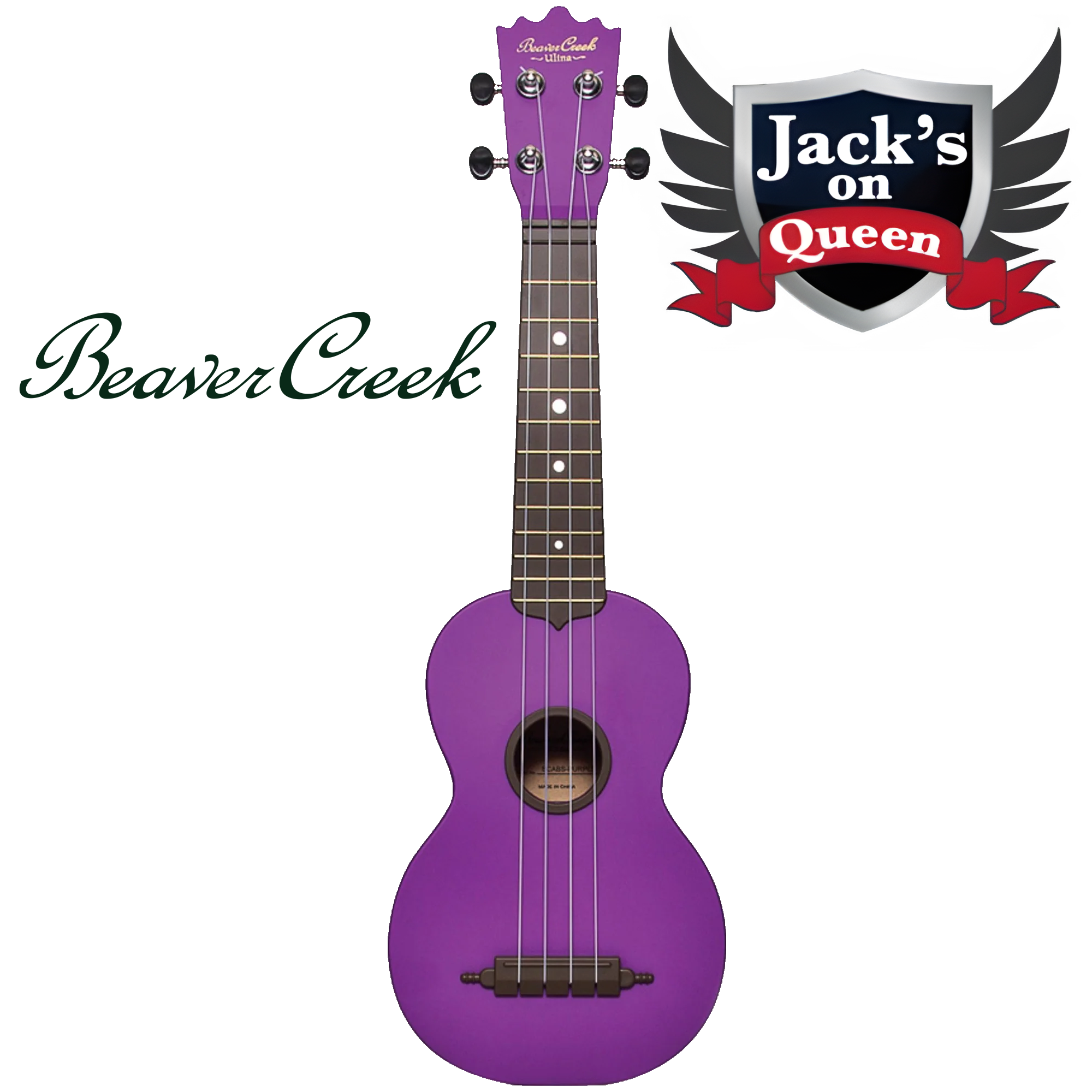 Beaver Creek BCABS Ulina Soprano Ukulele + Bag - Purple | Jack's On Queen