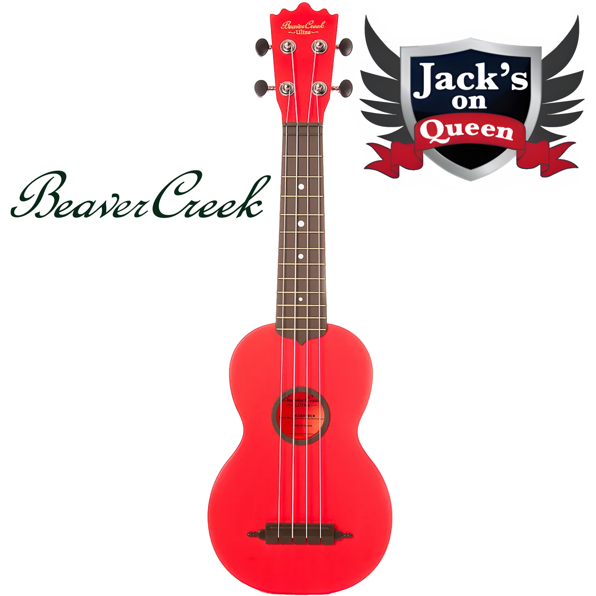 Beaver Creek BCABS Ulina Soprano Ukulele + Bag - RED | Jack's On Queen