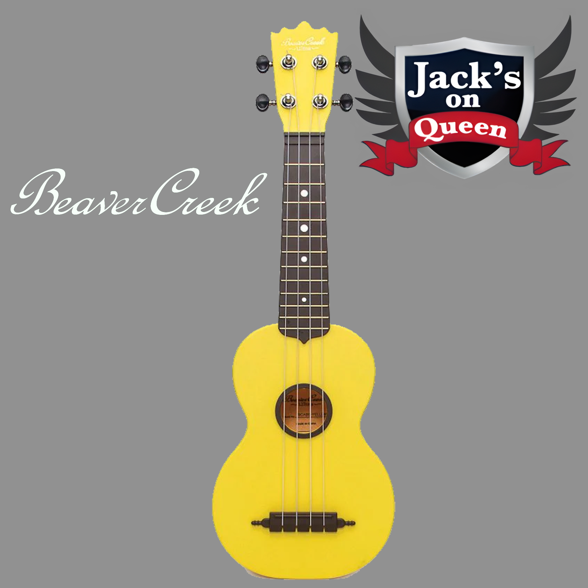 Beaver Creek BCABS Ulina Soprano Ukulele + Bag - Yellow | Jack's On Queen