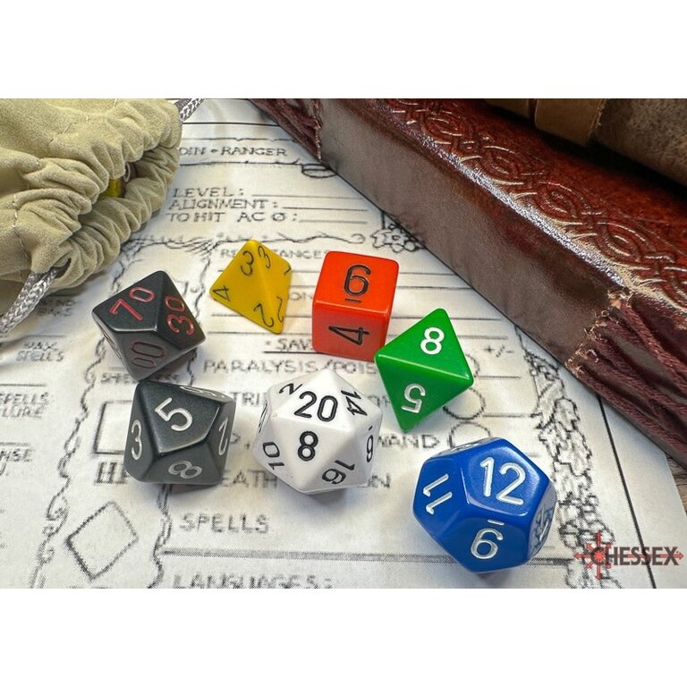 Dice: 7 pc: Nostalgia Opaque: GM & Beginner Player Set | Jack's On Queen