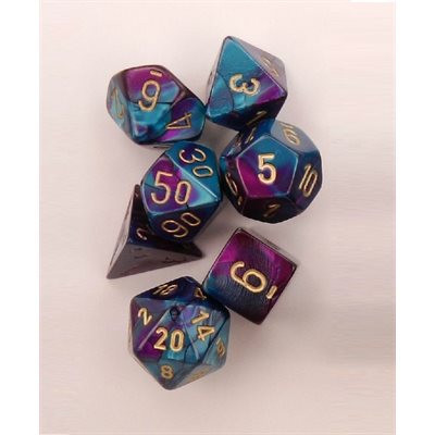 Chessex CHX26449 Gemini Purple-Teal D7 Polyhedral | Jack's On Queen