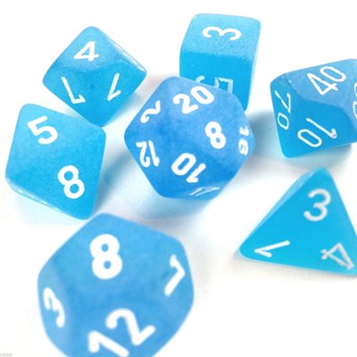 Chessex 7-DIE SET CHX27416 Frosted: 7Pc Caribbean Blue | Jack's On Queen