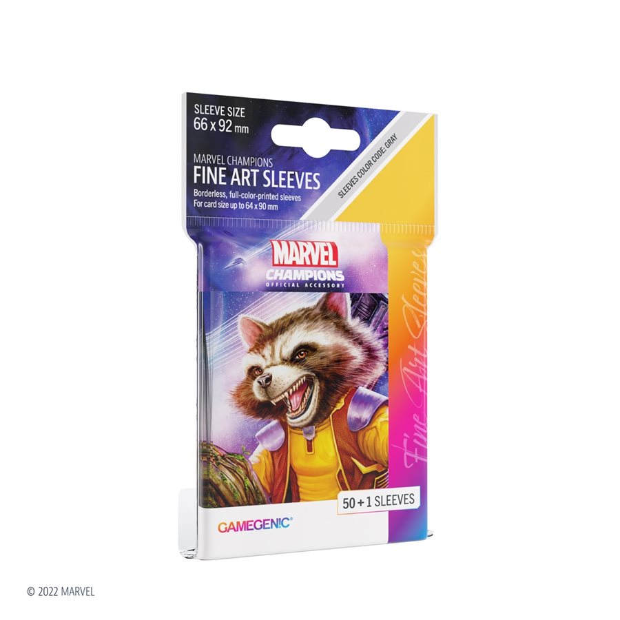 Marvel Champions sleeves: Rocket Raccoon (50+1 ct) | Jack's On Queen
