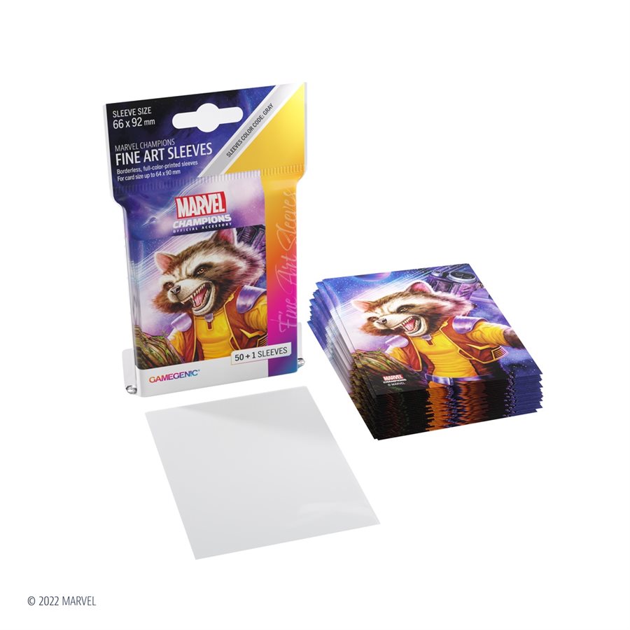 Marvel Champions sleeves: Rocket Raccoon (50+1 ct) | Jack's On Queen