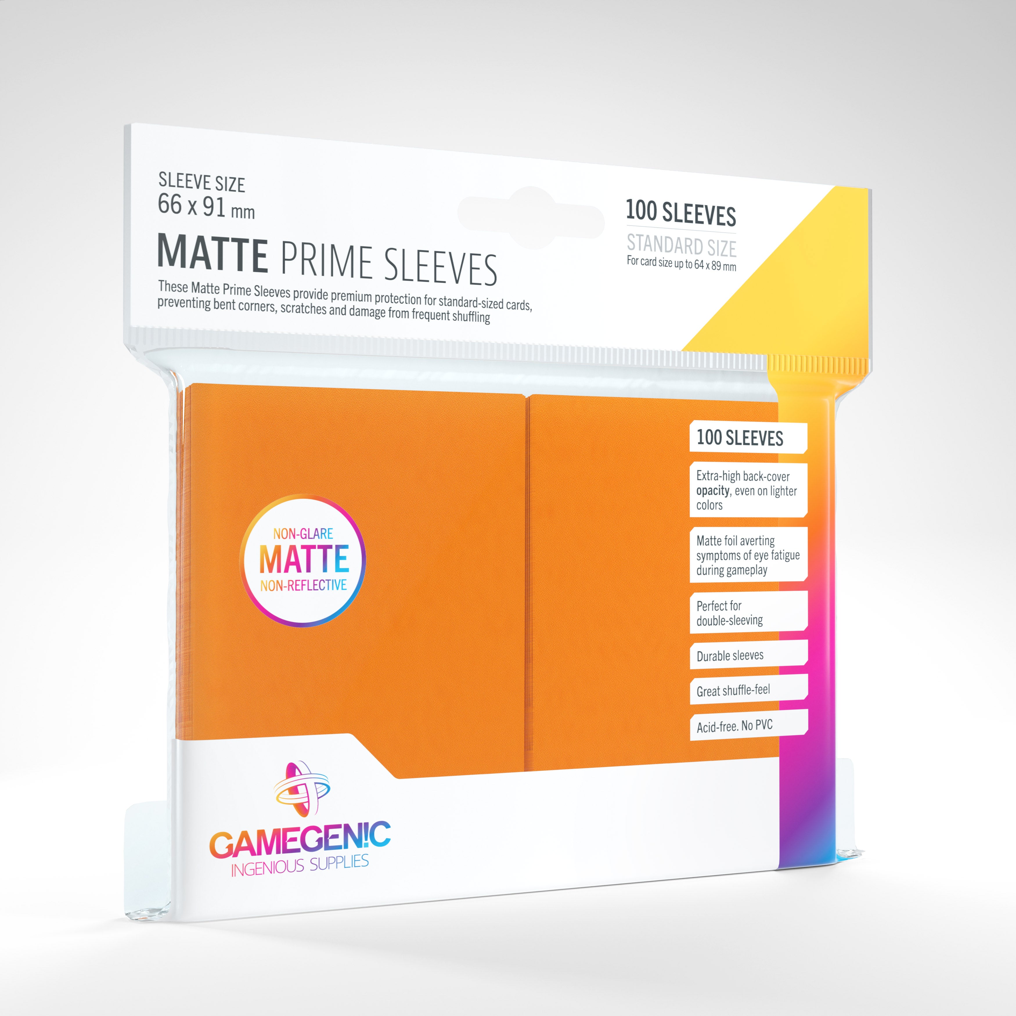 Gamegenic - Matte Prime Sleeves - Orange | Jack's On Queen