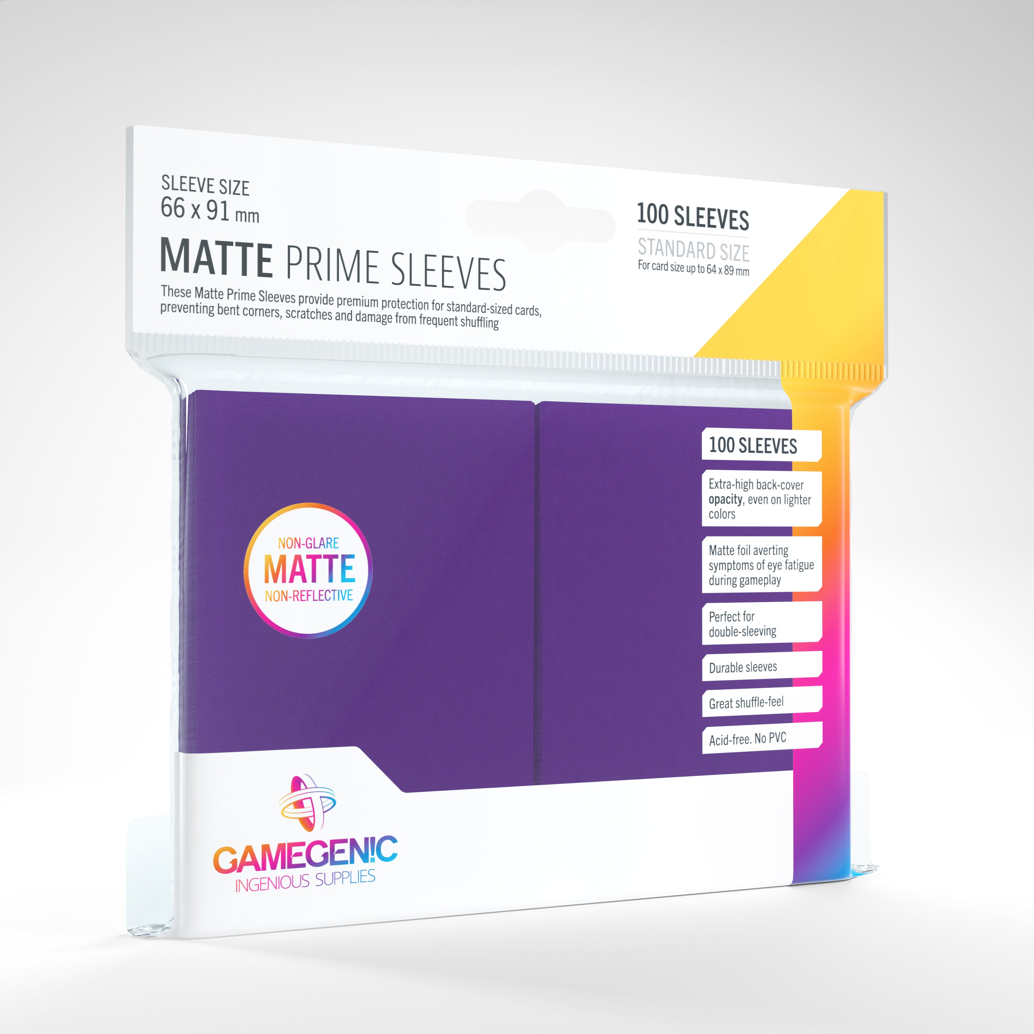 Gamegenic - Matte Prime Sleeves - Purple | Jack's On Queen