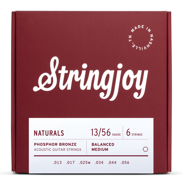 Stringjoy Naturals | Medium Gauge (13-56) Phosphor Bronze Acoustic Guitar Strings | Jack's On Queen