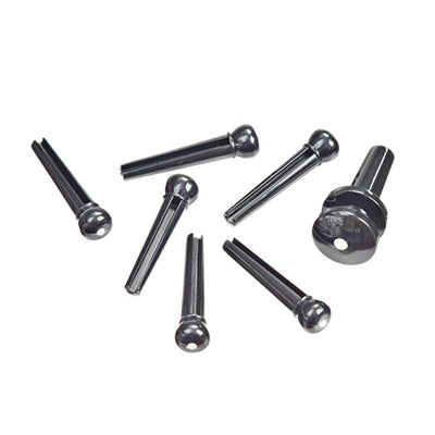Bridge Pins (Black) 7 BRGPN/1 ENDPN, BK, IVRY DOT | Jack's On Queen
