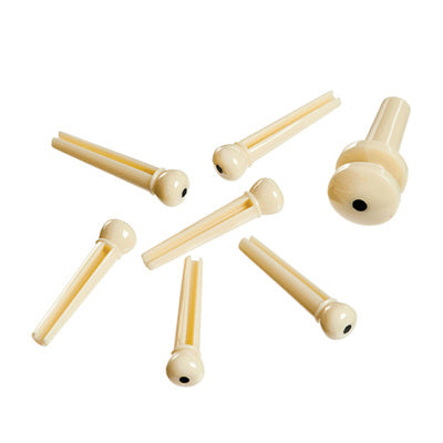 Bridge Pins (Ivory) 7 BRGPN/1 ENDPN, IVRY, BK DOT | Jack's On Queen