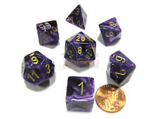 Chessex CHX27437 Vortex: D7 Purple/Gold Polyhedral | Jack's On Queen