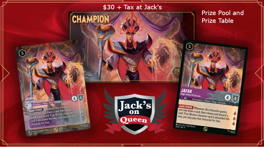 Disney Lorcana Reign of Jafar Championship at Jack's! | Jack's On Queen