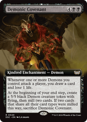 Demonic Covenant (Extended Art) [Duskmourn: House of Horror Commander] | Jack's On Queen