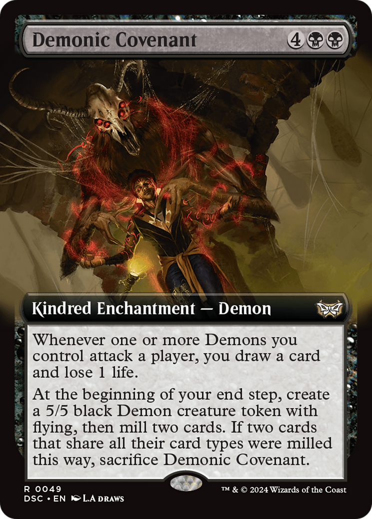 Demonic Covenant (Extended Art) [Duskmourn: House of Horror Commander] | Jack's On Queen