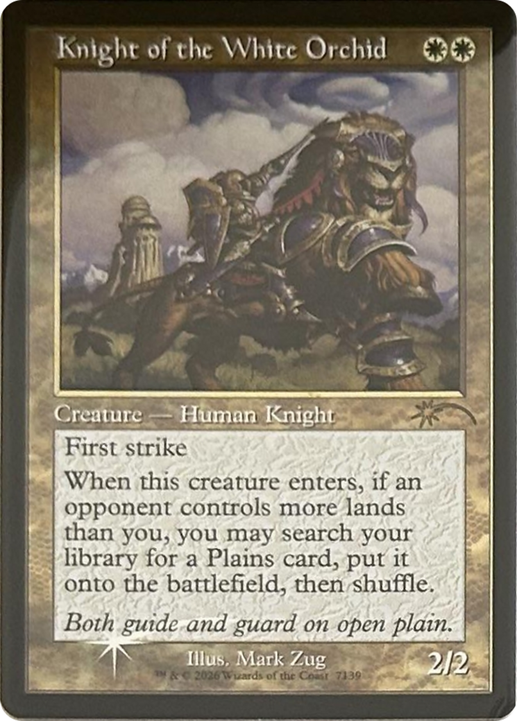 Knight of the White Orchid (7139) (Retro Frame) [Secret Lair Drop Series] | Jack's On Queen