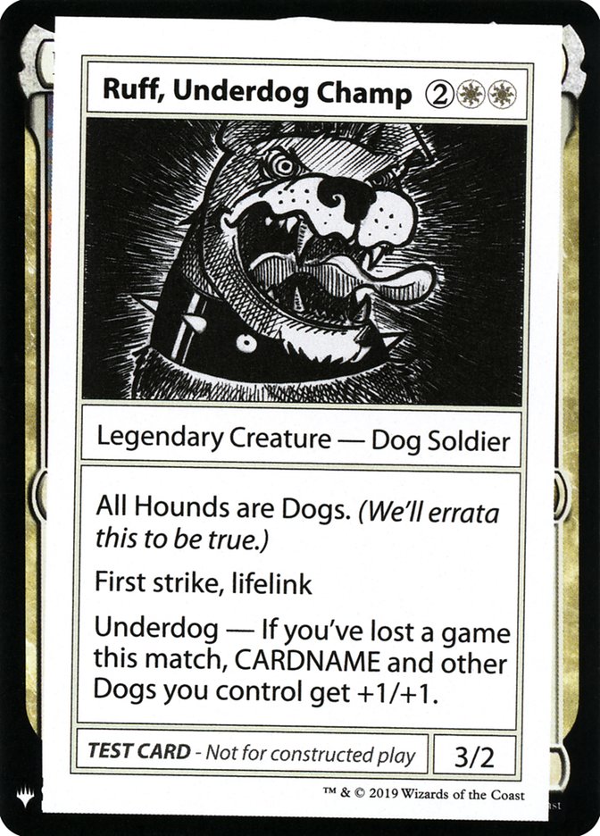 Ruff, Underdog Champ [Mystery Booster Playtest Cards] | Jack's On Queen