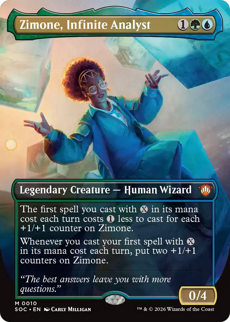 Zimone, Infinite Analyst (Borderless) [Secrets of Strixhaven Commander] | Jack's On Queen