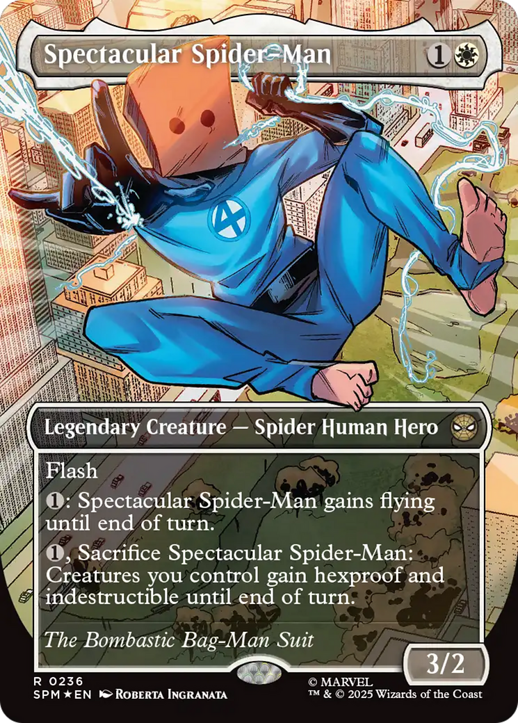 Spectacular Spider-Man (0236) (Borderless) (Textured Foil) [Marvel's Spider-Man] | Jack's On Queen