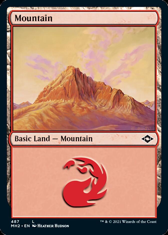 Mountain (487) (Foil Etched) [Modern Horizons 2] | Jack's On Queen