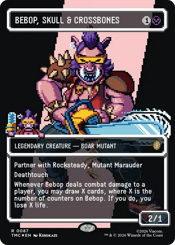 Bebop, Skull & Crossbones (Borderless) (Surge Foil) [Teenage Mutant Ninja Turtles Commander] | Jack's On Queen
