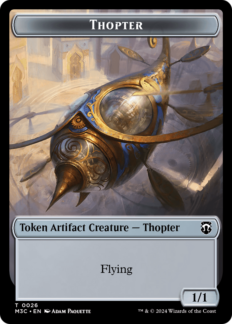 Aetherborn // Thopter Double-Sided Token [Modern Horizons 3 Commander Tokens] | Jack's On Queen