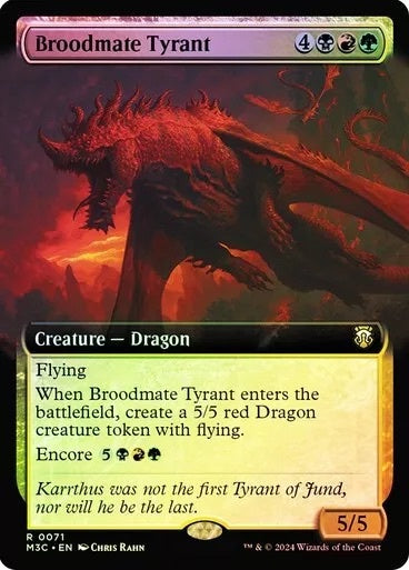 Broodmate Tyrant (Extended Art) (Ripple Foil) [Modern Horizons 3 Commander] | Jack's On Queen