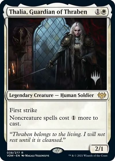 Thalia, Guardian of Thraben (Promo Pack) [Innistrad: Crimson Vow Promos] | Jack's On Queen