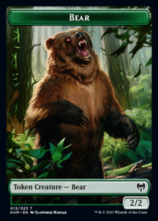 Bear Token [Kaldheim Tokens] | Jack's On Queen
