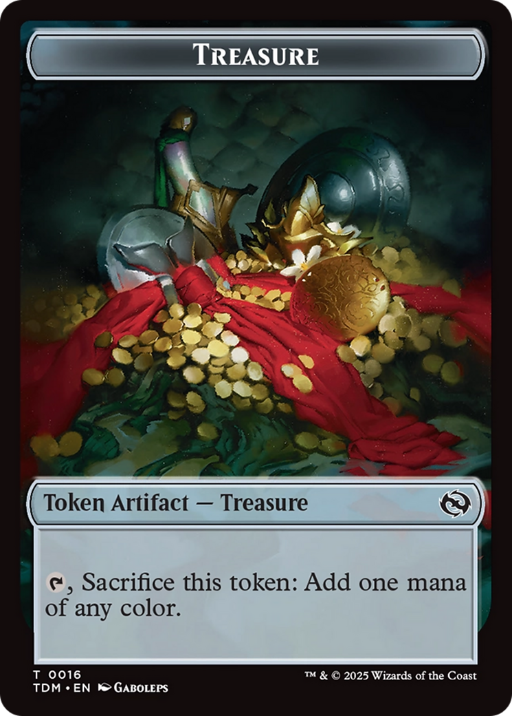 Elephant // Treasure Double-Sided Token [Tarkir: Dragonstorm Tokens] | Jack's On Queen