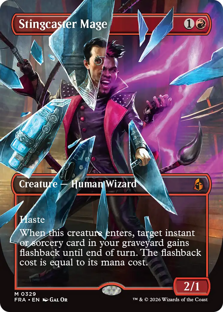 Stingcaster Mage (Borderless) [Reality Fracture] | Jack's On Queen