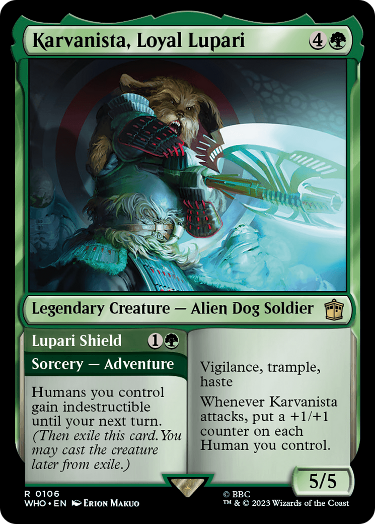 Karvanista, Loyal Lupari // Lupari Shield [Doctor Who] | Jack's On Queen