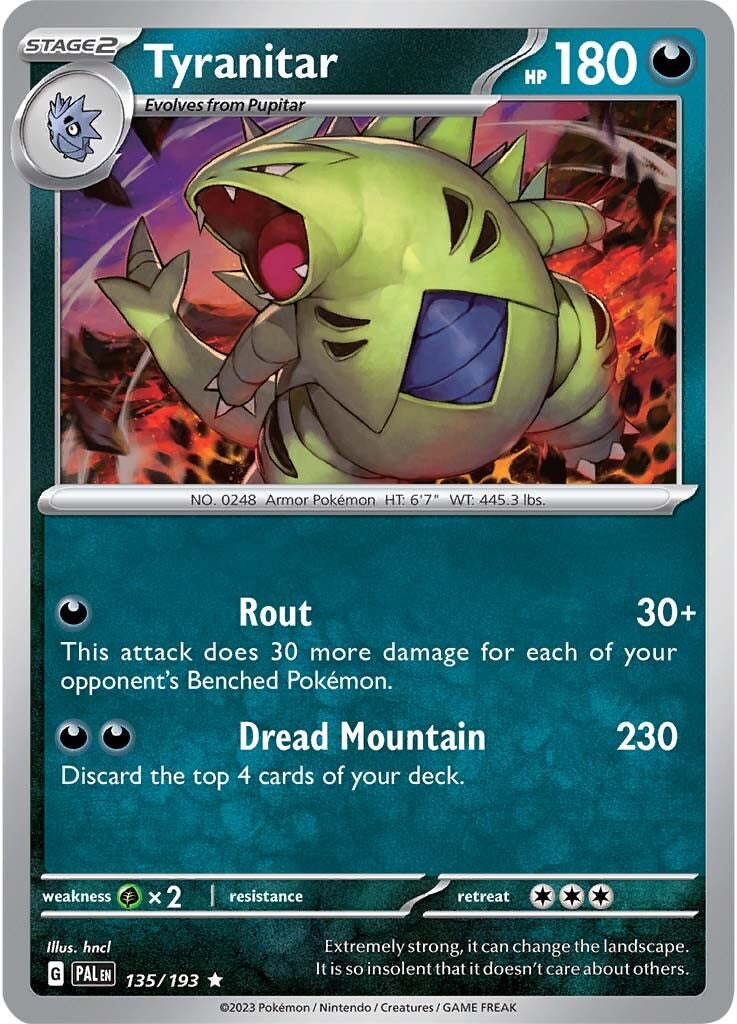 Tyranitar (135/193) [Scarlet & Violet: Paldea Evolved] | Jack's On Queen