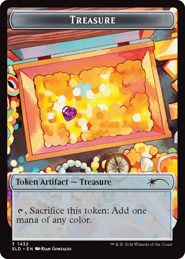 Treasure Token (1432) (Rainbow Foil) [Secret Lair Drop Series] | Jack's On Queen