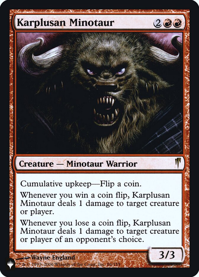 Karplusan Minotaur [Secret Lair: Heads I Win, Tails You Lose] | Jack's On Queen