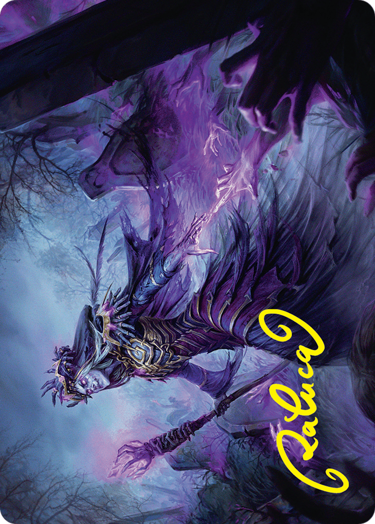 Zul Ashur, Lich Lord Art Card (10/54) (Gold-Stamped Signature) [Foundations Art Series] | Jack's On Queen