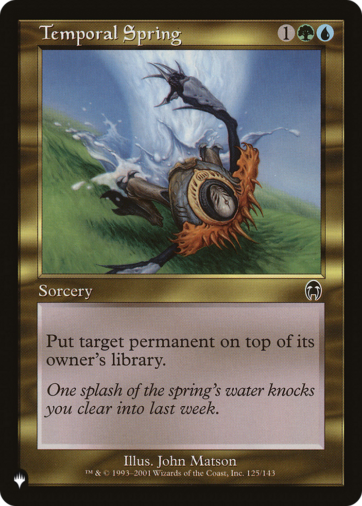 Temporal Spring [The List Reprints] | Jack's On Queen