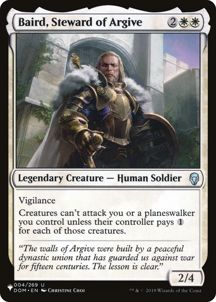 Baird, Steward of Argive [The List] | Jack's On Queen